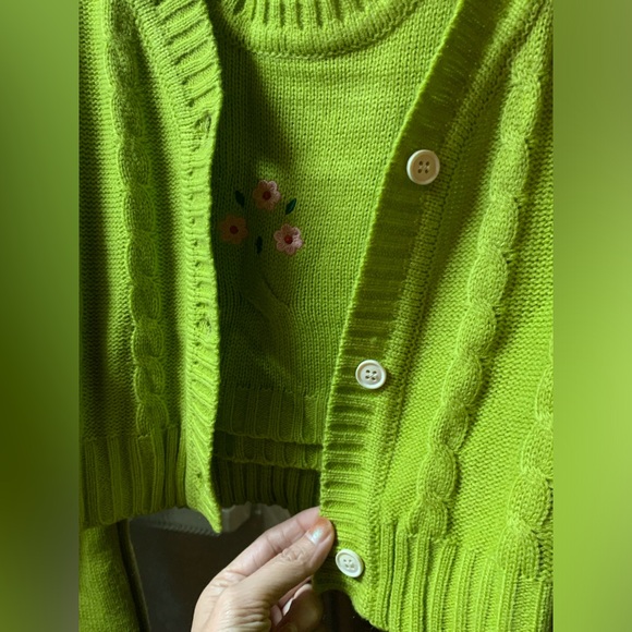 CIDER 2 piece cardigan/crop set size S - Picture 5 of 13
